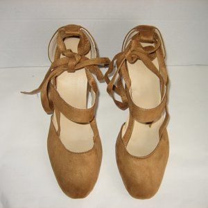 Women's Unsigned Size 40 Tan High Heel Shoes,U.S.9